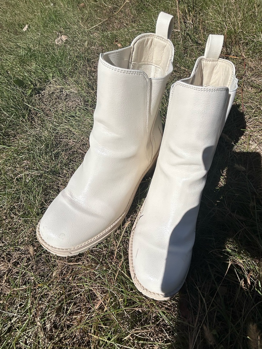MIA Ivory Women’s Leather Ankle Boots - Sleek Pull-On Design